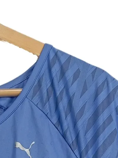 PUMA Damen Sport T-Shirt Gr. 40/L Blau Kurzarm Sportshirt DryCELL