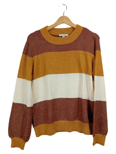 COOLCODE Damen Pullover Gestreift Strick Blockstreifen Gr. 38 M Mehrfarbig