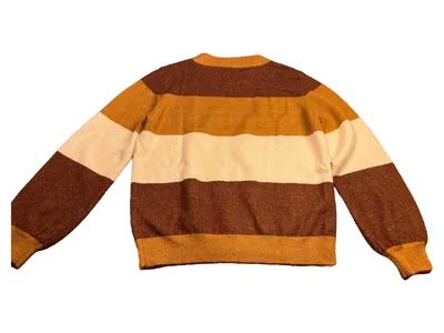 COOLCODE Damen Pullover Gestreift Strick Blockstreifen Gr. 38 M Mehrfarbig