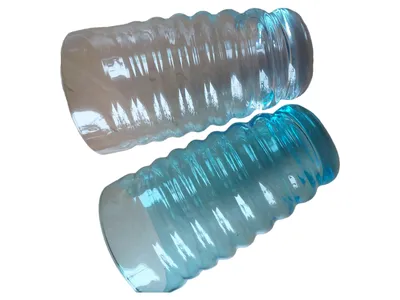 Villeroy & Boch Glas Set 2x Trinkgläser 15cm Struktur Modern Transparent