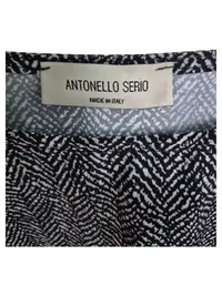 Antonello Serio Damen Langarmshirt Schwarz Strukturmuster Gr. M 7