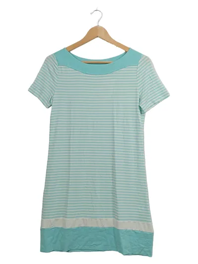 Betty Barclay Damen Kleid Sommerkleid Gr. 38 Türkis Gestreift Casual Freizeit