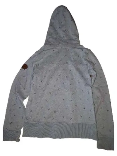 YIGGA Mädchen Sweatjacke Kapuze Gr. 158/164 Türkis Blumenmuster