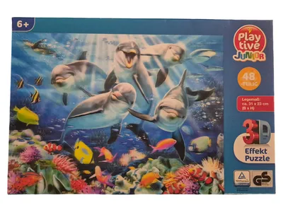 Playtive Junior 3D Puzzle Delfin Unterwasserwelt 48 Teile Kinder ab 6