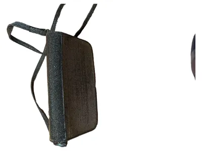 UNICA Clutch Abendtasche Damen Schwarz Glamourös Glitzer Klein 13cm