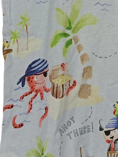 Next Kinder T-Shirt Piraten Motiv Gr. 110 Blau Baumwolle