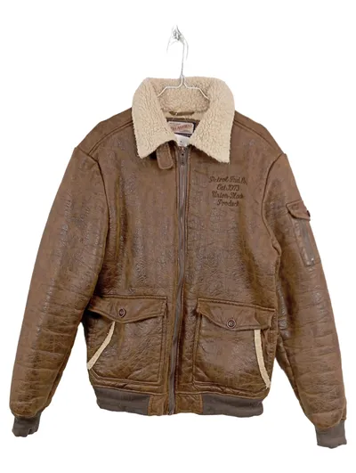 Petrol Industries Lederjacke Herren Braun Vintage L Fellbesatz Freizeit