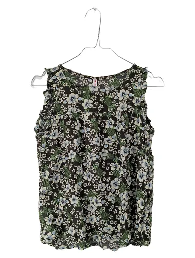 Blutsgeschwister Damen Top Blumenmuster Gr. XS Ärmellos Viskose