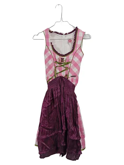 Spieth & Wensky Dirndl Trachtenkleid Mädchen Gr. 140 Rosa Kariert