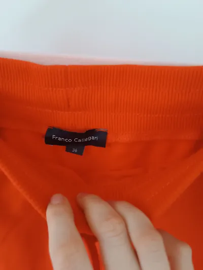 Franco Callegari Sportrock Damen Gr. 36 Orange Sweatrock Minirock