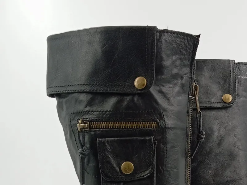 3 Suisses Damen Leder Stiefel Gr. 38 Schwarz Modisch 4