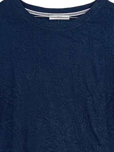 BRAX Damen T-Shirt Paisley Kurzarm Blau Gr. 34/XS Casual Freizeit