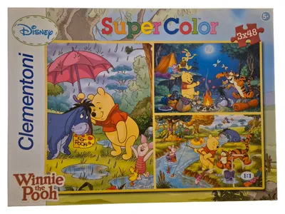 Clementoni Disney Winnie the Pooh Super Color Puzzle 3x48 Teile ab 5 Jahre