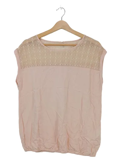 Soyaconcept Damen Bluse Rosa Spitze Gr. 38/M Viskose Sommer Shirt