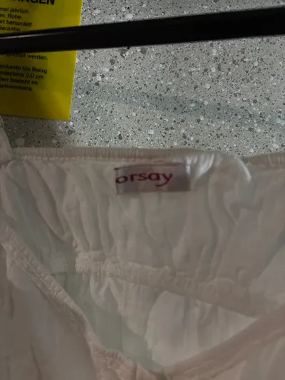 ORSAY Damen Top Trägertop Weiß Gr. 42/XL Baumwolle Feminin