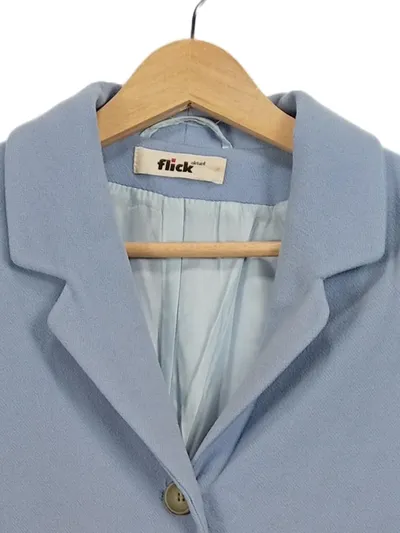 FLICK Damen Blazer Jacke Gr. 40 Hellblau Wolle Business Vintage