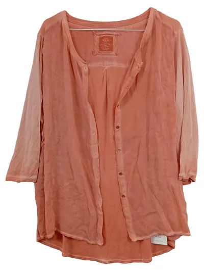 Better Rich Damen Strickjacke Gr. L Orange Baumwolle Modal Casual