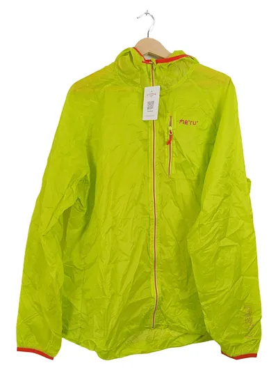 Meru Herren Windjacke Windbreaker Gr. XL Neongrün Kapuze Outdoor