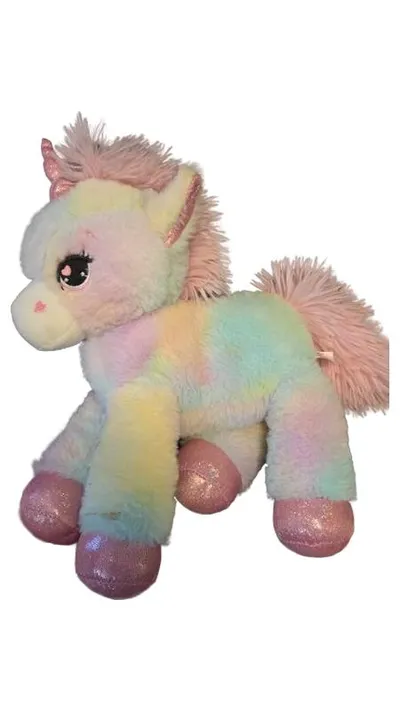 Ernsting's family Plüschtier Einhorn Regenbogen Pastell Glitzer 34cm