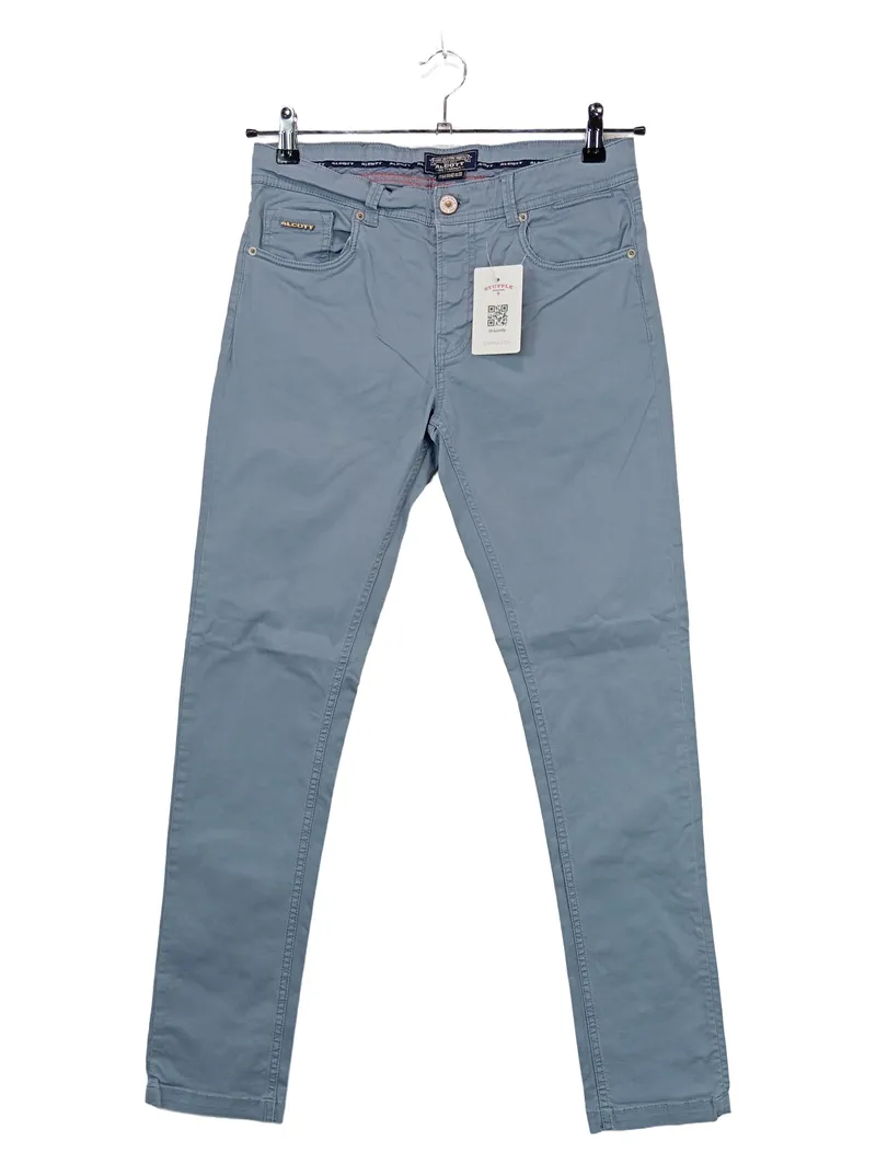 Alcott Herren Stoffhose Chino Blau Gr. W30/L30 Baumwolle Slim 1
