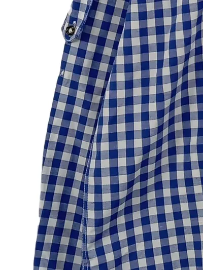 FUCHS TRACHTENMODEN Trachtenhemd Herren Gr. 40 Blau Kariert Langarm Oktoberfest