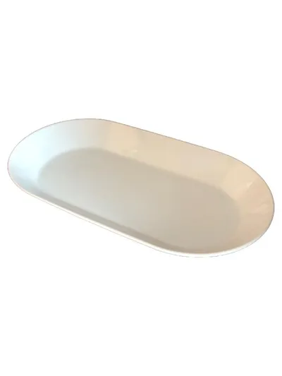 IKEA Servierplatte Oval Weiß Porzellan 31x17 cm Servierteller Minimalistisch