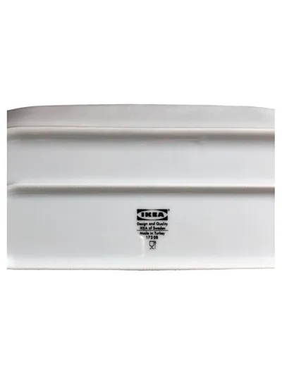 IKEA Servierplatte Oval Weiß Porzellan 31x17 cm Servierteller Minimalistisch