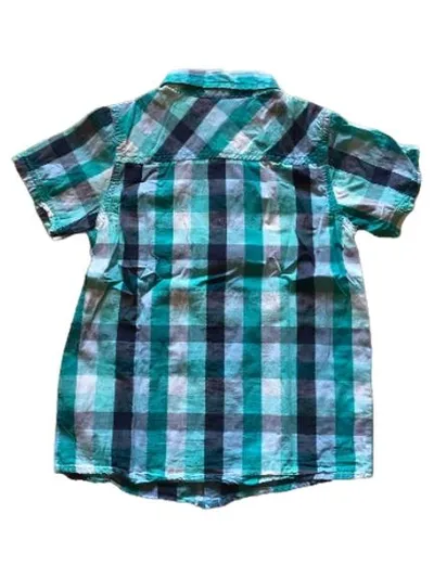 ERNSTING'S FAMILY Kinder Freizeithemd Gr. 128 kariert Kurzarm Mehrfarbig Casual