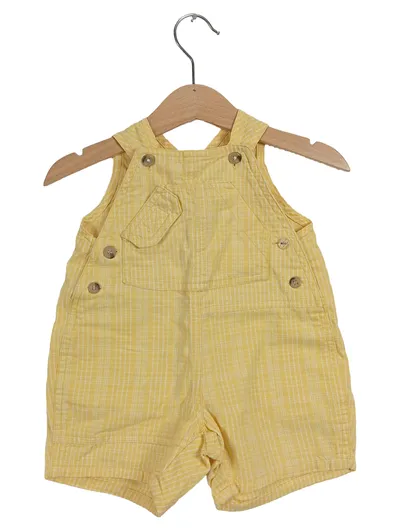 BabyBabyOnline Latzhose Baby Gelb Gestreift Gr. 62 Baumwolle