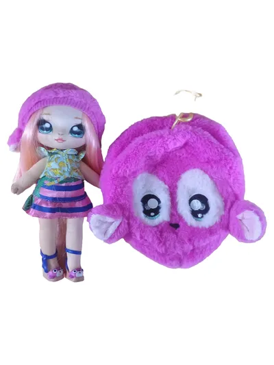 Na! Na! Na! Surprise Nina Nanners Ankleidepuppe Stofftier Pink Tiermotiv