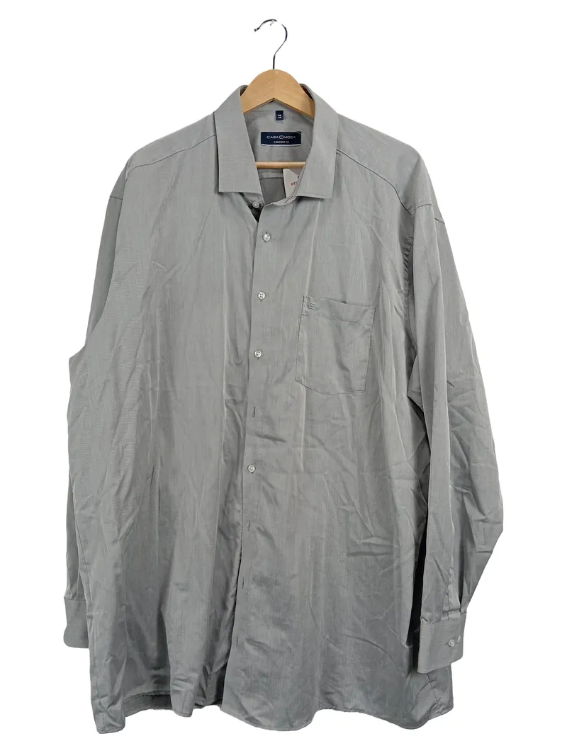 CASAMODA Herren Business Hemd Langarm Comfort Fit Gr. 45 Grau 1