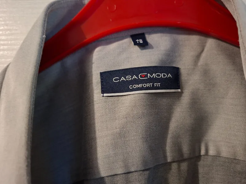 CASAMODA Herren Business Hemd Langarm Comfort Fit Gr. 45 Grau 3