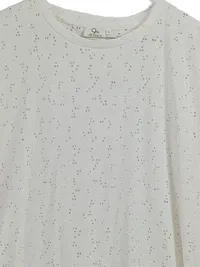 9th Avenue Damen T-Shirt Gr. L Weiß Lochmuster Lochstickerei Casual 2