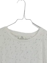 9th Avenue Damen T-Shirt Gr. L Weiß Lochmuster Lochstickerei Casual 3