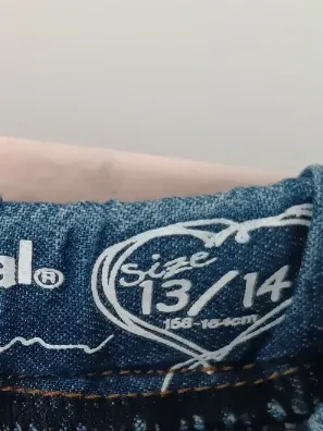 Desigual Jeansrock Mädchen Gr. 158/164 Patchwork Herz Applikation Blau 7