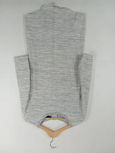 Gap Damen Freizeitkleid Gr. S/36 Grau Meliert 3/4 Arm Casual