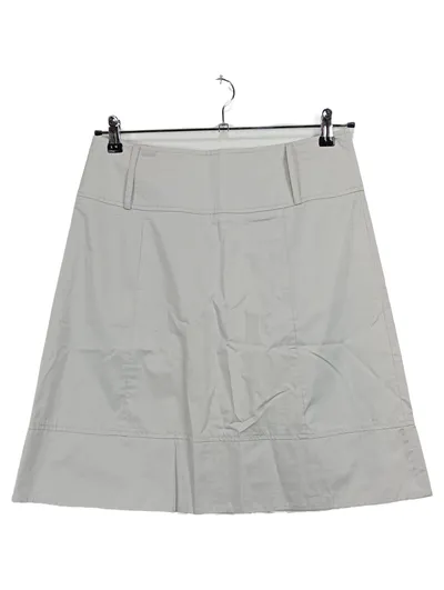 Comma Damen Faltenrock Gr. 38 Beige Baumwolle Klassisch Büro