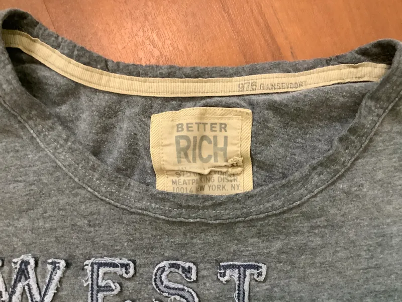 BETTER RICH Damen T-Shirt West Village New York Grau Gr. XL 3
