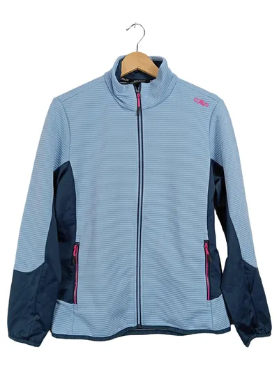 CMP Damen Fleecejacke Gr. 46 Blau Outdoor Sportjacke Reißverschluss