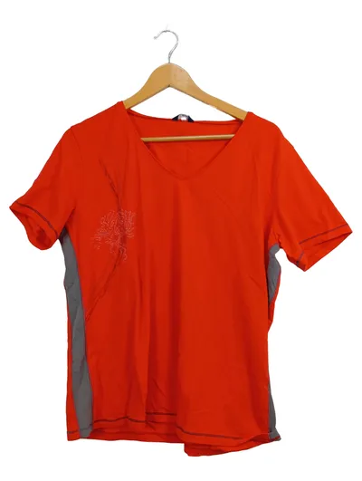 atONE Damen Sport Shirt V-Ausschnitt Orange Gr. 46 Funktionsshirt