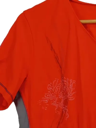 atONE Damen Sport Shirt V-Ausschnitt Orange Gr. 46 Funktionsshirt