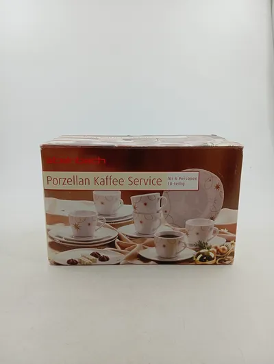 Steinbach Porzellan Kaffeeservice 18tlg 6 Pers. Weiß Sterne Weihnachten