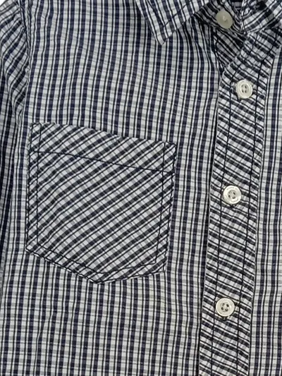 YIGGA Kinder Freizeithemd kariert Blau Gr. 134/140 Langarm Casual