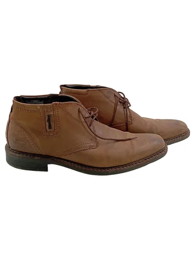 Bugatti Herren Stiefelette Schnürstiefel Leder Braun Gr. 43 Casual