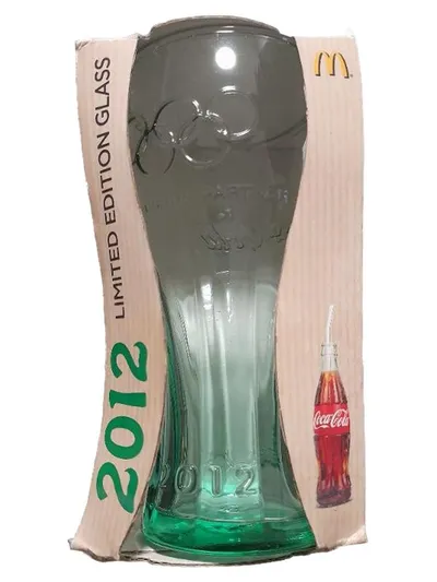 McDonald's Coca-Cola Glas Olympia 2012 Limited Edition Sammlerglas Grün