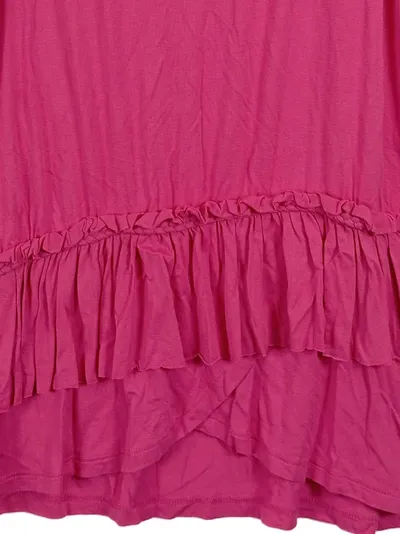 Linea Tesini Damen Top mit Rüschen Pink Gr. 40 Ärmellos Feminin