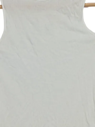 MANGO MNG Damen Top Tanktop Rippstrick Weiß Gr. L 42 Träger