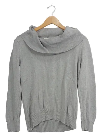 Alessa W. Damen Pullover Rollkragen Grau Gr. 42/XL Baumwolle