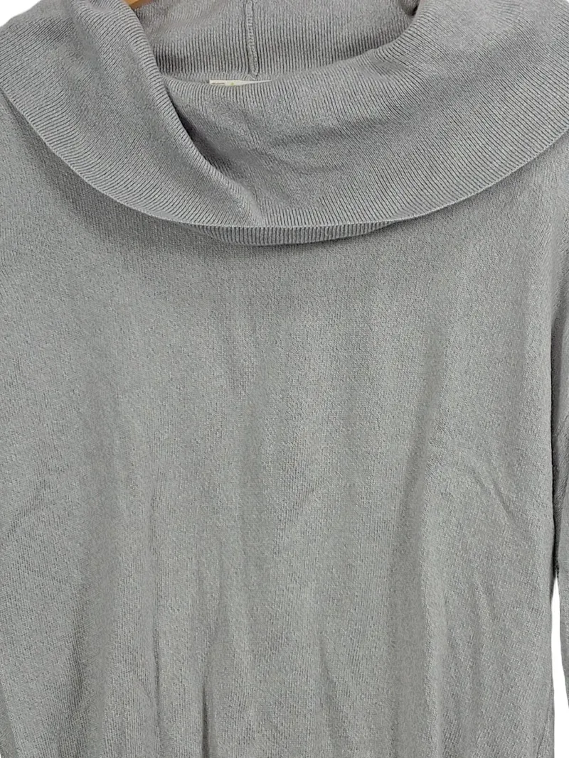 Alessa W. Damen Pullover Rollkragen Grau Gr. 42/XL Baumwolle 2
