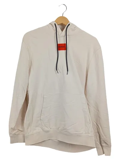 HUGO Herren Kapuzenpullover Hoodie Sweatshirt Beige Gr. 38